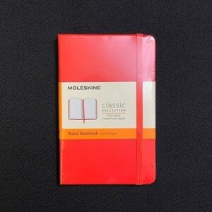 MOLESKINE Classic Pocket Notebook Lined Ruled Hard Cover — 5 X 8.25” — Red